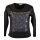 Egyszínű, vastagabb puntó anyagú, környakú, hosszú ujjú, fiatalos olasz felsőrész- fekete