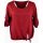 Egyszínű, egyenes csípőre érő fazonú, hosszú ujjú, környakú, fiatalos olasz felsőrész, alul oldalt megköthető masnival- bordó