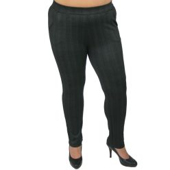   Hosszú szárú sima zsebű, sötét szörke kockás jersey leggings, gumis derekú- sötét  szürke 